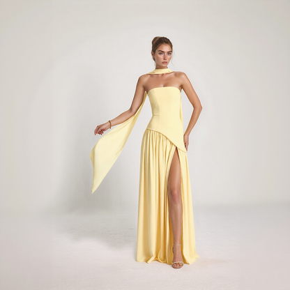 Elegant Corset Maxi Dress with Slit8