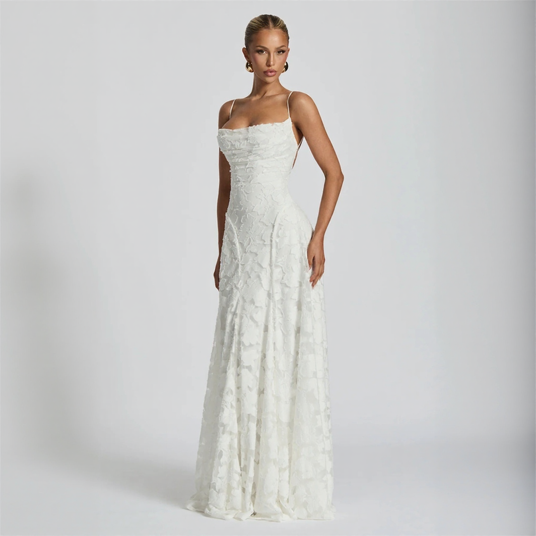 Floral Spaghetti Strap Maxi Dress1