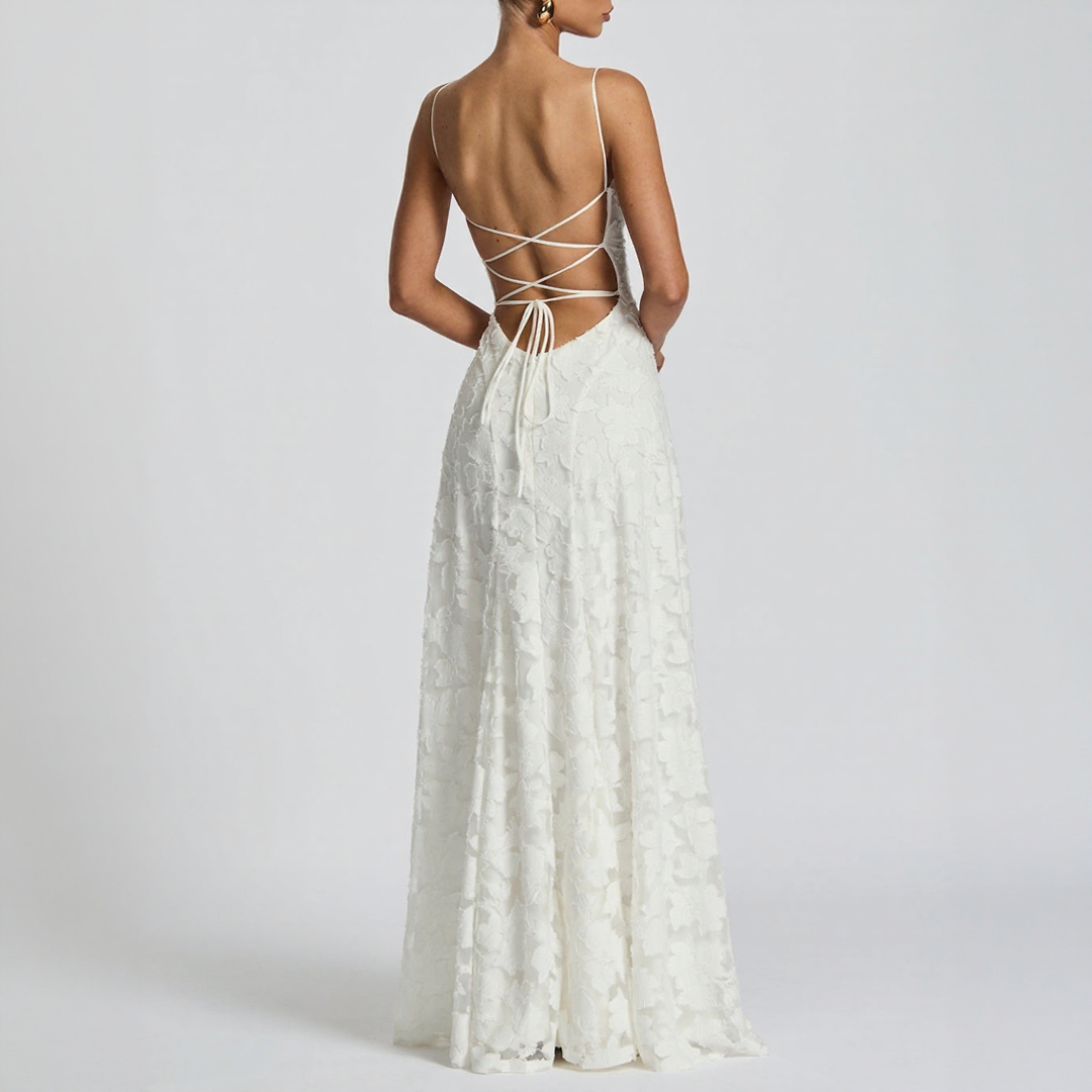 Floral Spaghetti Strap Maxi Dress2