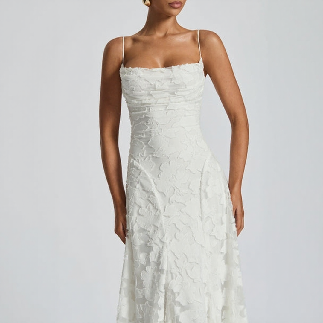 Floral Spaghetti Strap Maxi Dress3