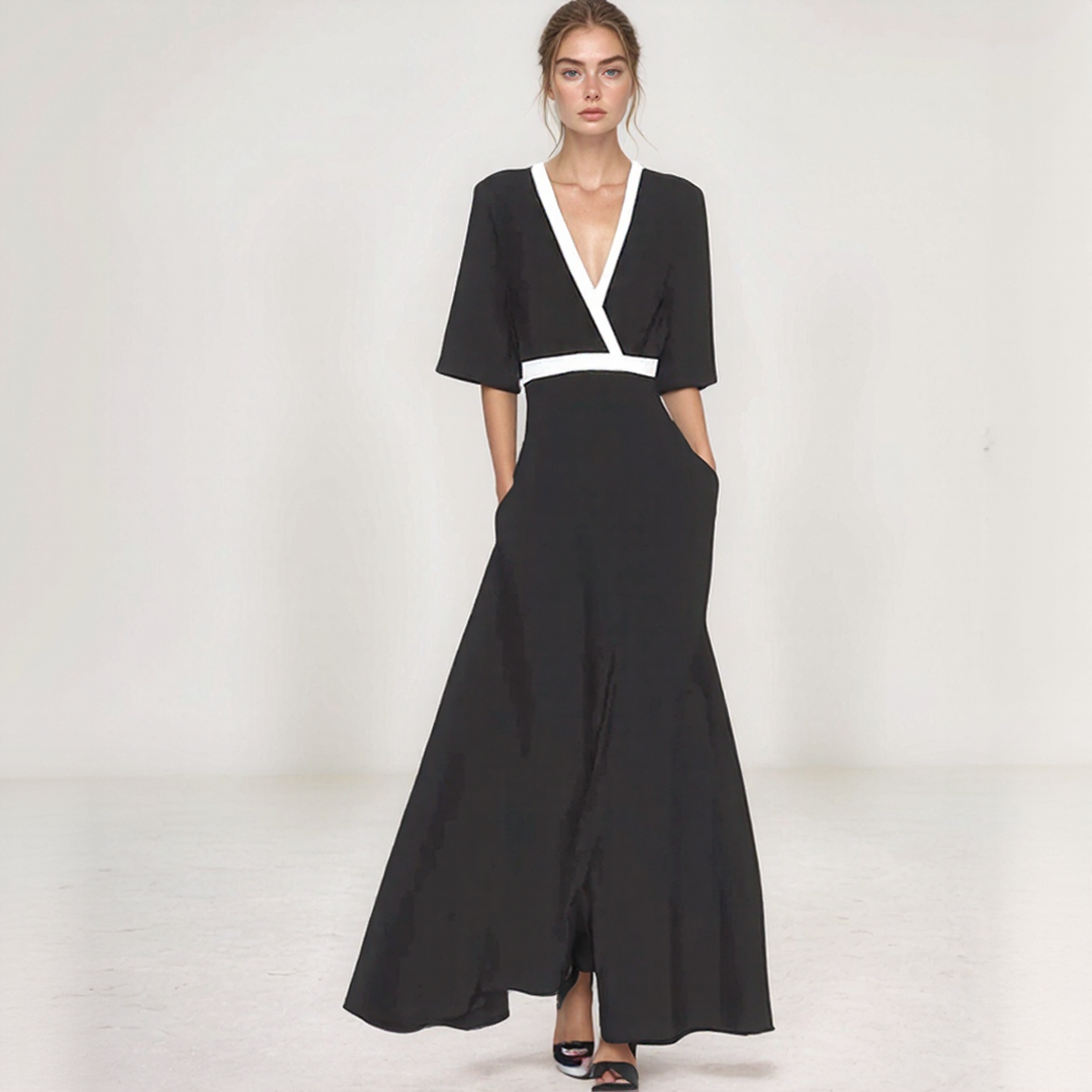 Floral V-Neck Maxi Dress3