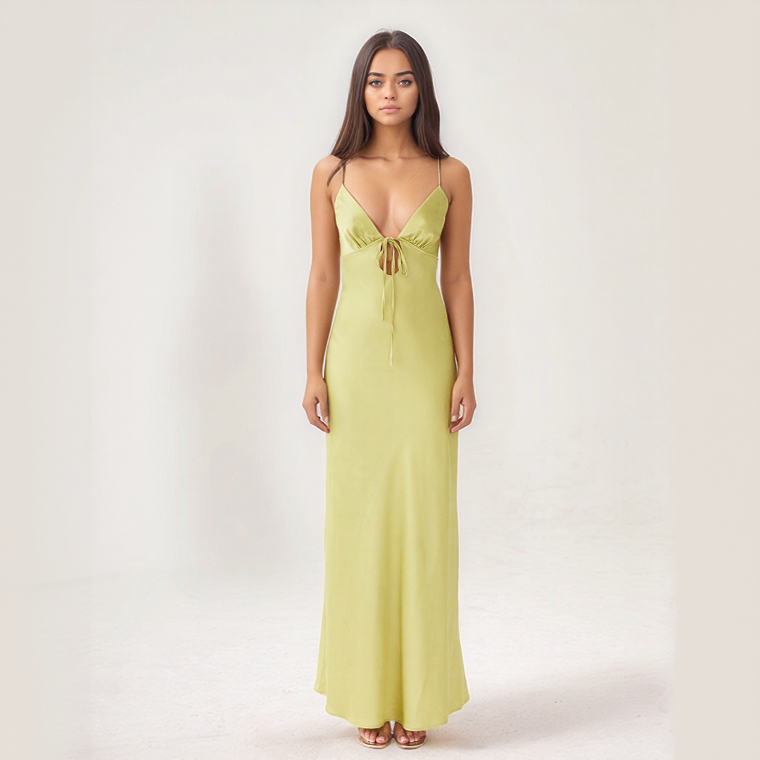 Satin Tie-Back Maxi Dress2